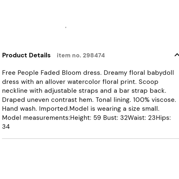 Free People Faded Bloom Mini Slip Dress Women's XS - Picture 11 of 11